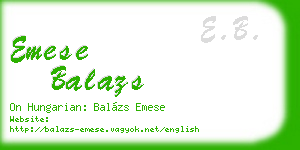 emese balazs business card